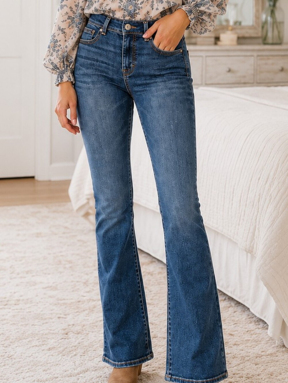 American Eagle Kick Boot Super Stretch Jeans | Women's Size 6 Short | Medium Was
